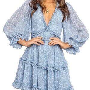 Saints + Secrets Blue dress in XXS (size AU 4)